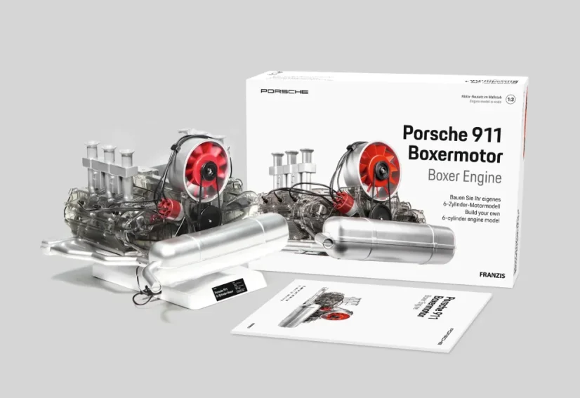 Porsche 911 Boxermotor - stavebnica funkčného modelu motora v mierke 1:3