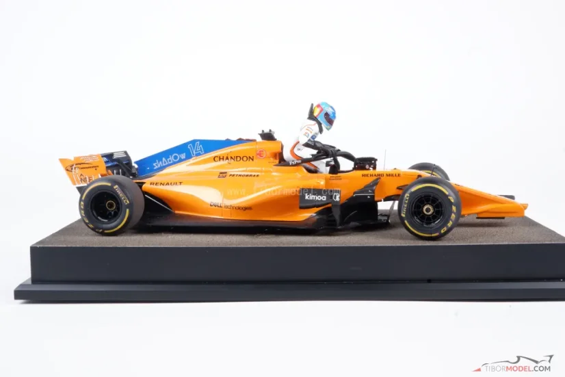 Diorama McLaren MCL33 - Fernando Alonso nehoda 2018 Belgicko, 1:18