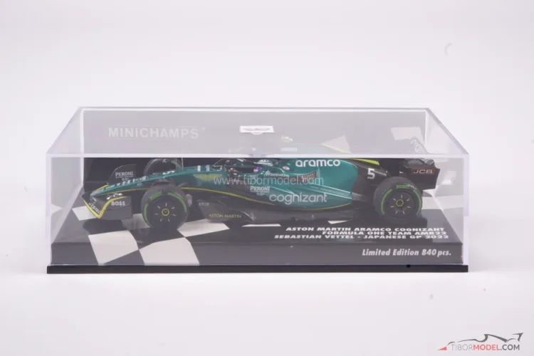 Aston Martin AMR22 - Sebastian Vettel (2022), Japonsko, 1:43 Minichamps Aston Martin AMR22 - Sebastian Vettel (2022), Japonsko, 1:43 Minichamps