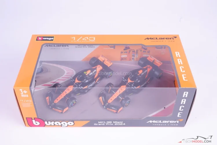 McLaren MCL38 Norris + Piastri (2024), dvojbalenie, 1:43 BBurago McLaren MCL38 Norris + Piastri (2024), dvojbalenie, 1:43 BBurago