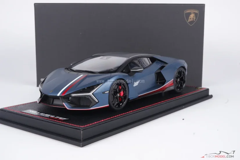 Lamborghini Revuelto NA63 (2026) kék, 1:18 MR Collection