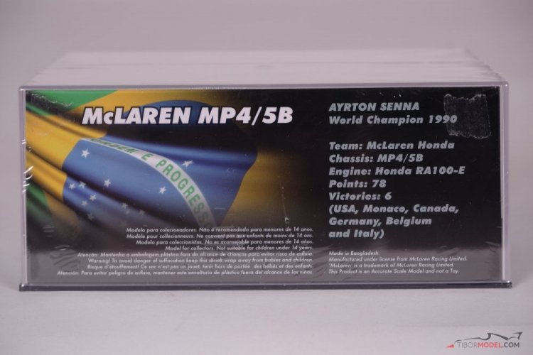 McLaren MP4/5B - A. Senna (1990), Brit Nagydíj, 1:43 Altaya