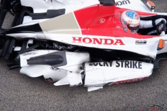 BAR Honda 005 dioráma - J. Button 2003 baleset, 1:18