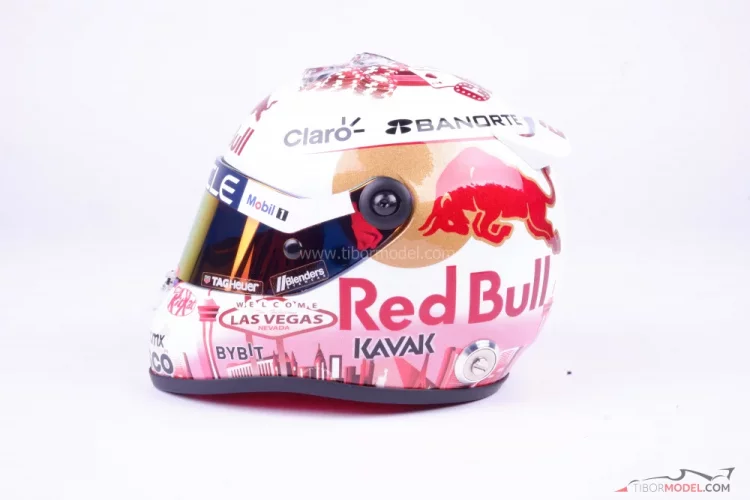 Sergio Perez 2023 Red Bull mini helmet, Las Vegas GP, 1:2 Schuberth