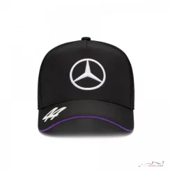 Šiltovka Lewis Hamilton, Mercedes AMG Petronas 2024 trucker, čierna
