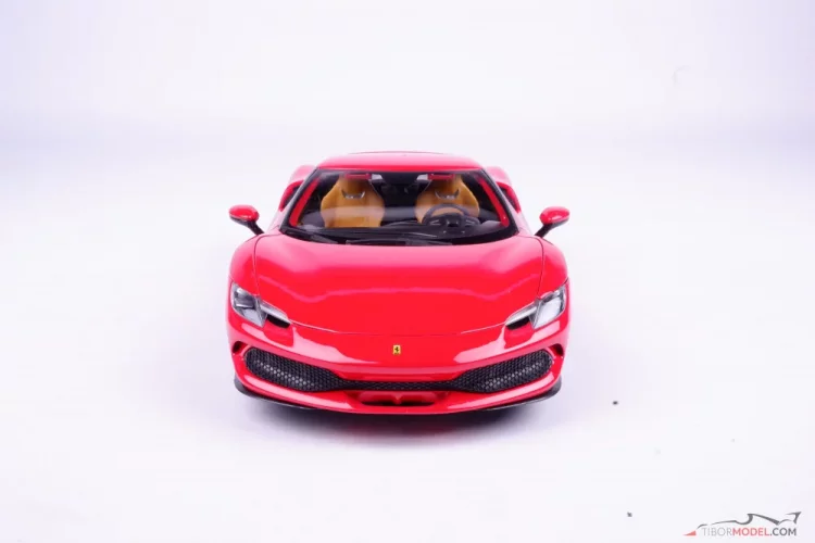 Ferrari 296 GTB (2021) v červenej farbe, 1:18 Bburago