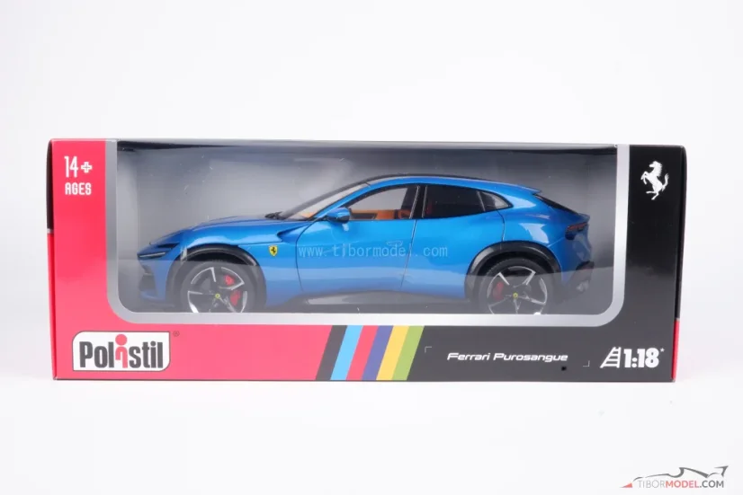 Ferrari Purosangue (2022) modré, 1:18 Polistil