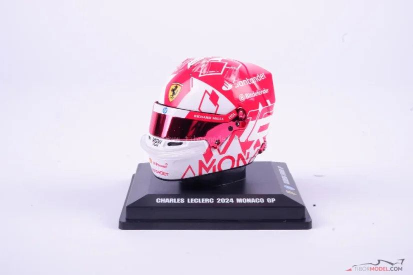 Charles Leclerc 2024 Monaco GP mini helmet, Ferrari, 1:5 Looksmart