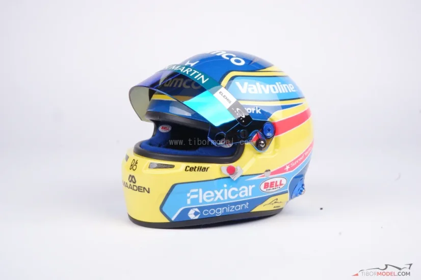 Fernando Alonso 2026 mini helmet, Aston Martin, 1:2 Bell
