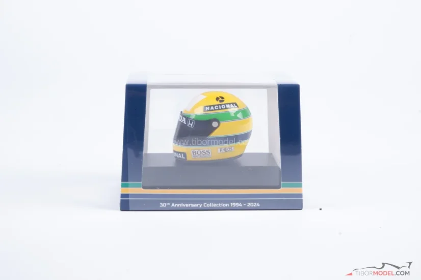 Ayrton Senna 1990 McLaren mini helmet, world champion, 1:8 Minichamps