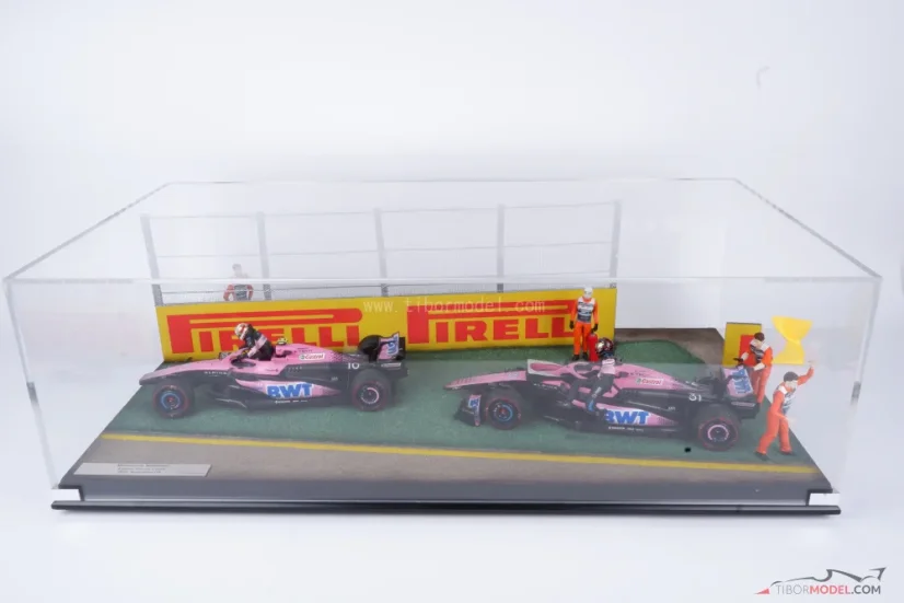 Dioráma Alpine A523 - Gasly & Ocon baleset 2023 Ausztrália, 1:18