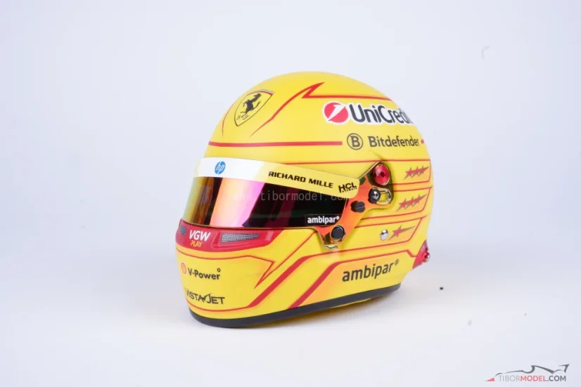 Lewis Hamilton 2025 Ferrari mini helmet, 1:2 Bell
