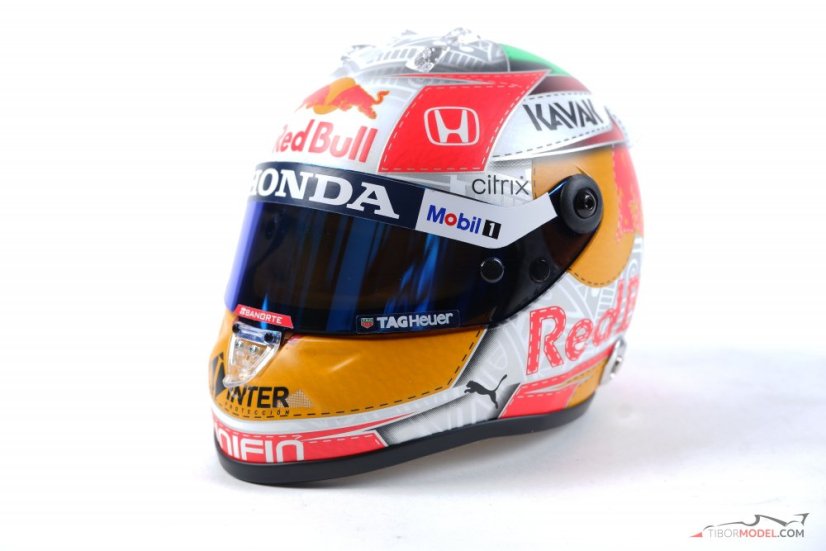 Sergio Perez 2021 Red Bull mini helmet, Austrian GP, 1:2 Schuberth