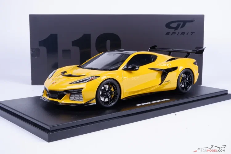 Chevrolet Corvette C8 ZR1 (2025) žltý, 1:18 GT Spirit