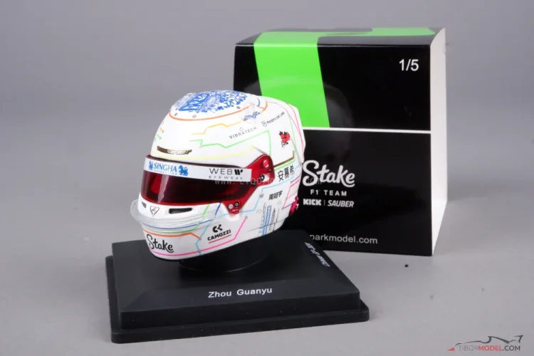 Zhou Guanyu 2024 VC Číny, Sauber prilba, 1:5 Spark