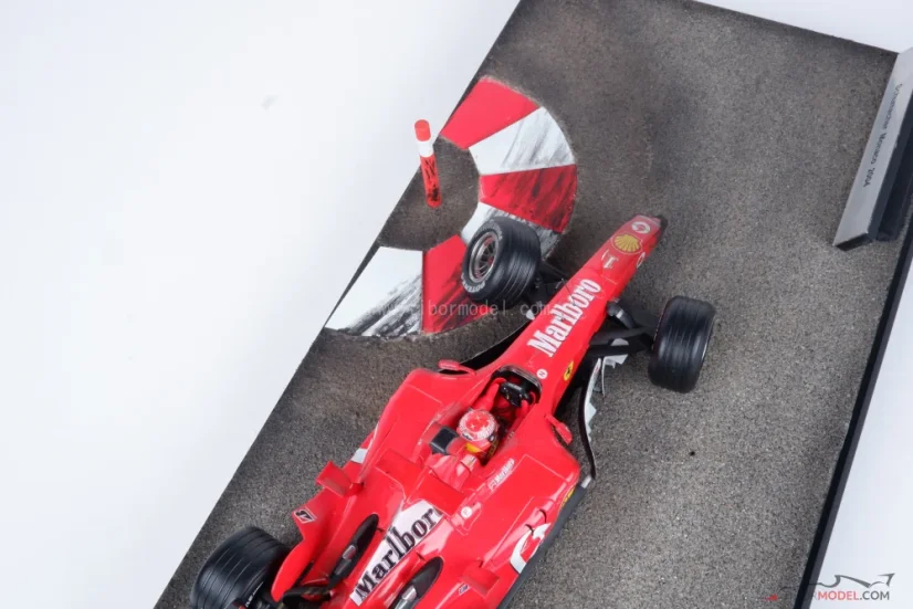 Diorama F2004 - Michael Schumacher baleset 2004 Monaco, 1:18