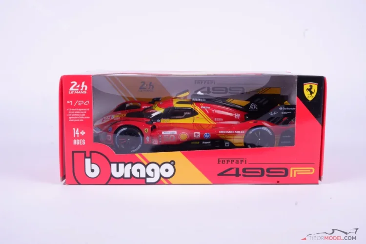 Ferrari 499P - #50, Winner 24H Le Mans 2024, 1:24 Bburago Ferrari 499P - #50, Winner 24H Le Mans 2024, 1:24 Bburago