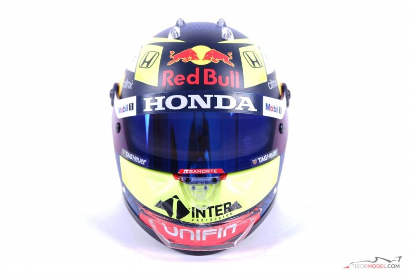 Sergio Perez 2021 Red Bull mini helmet, 1:2 Schuberth