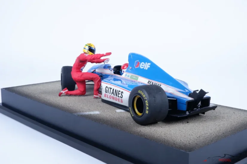 Ligier JS37 - Comas - Senna 1992, baleset Belgium, 1:18
