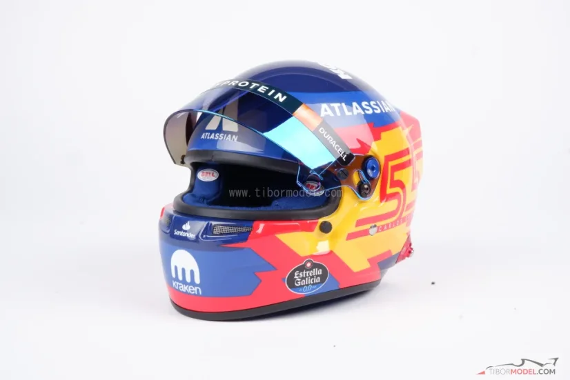 Carlos Sainz 2025 Williams mini helmet, 1:2 Bell