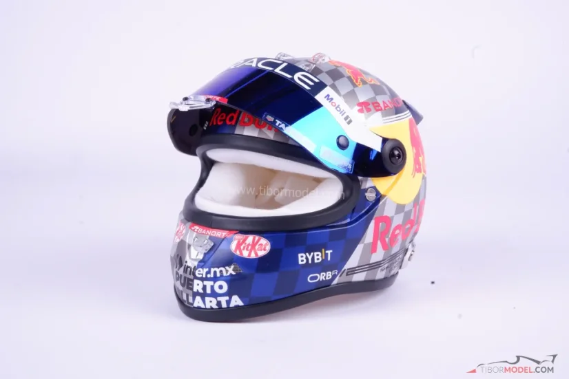 Sergio Perez 2024 Red Bull přilba, VC Velké Británie, 1:2 Schuberth