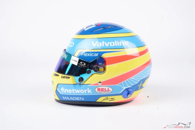 Fernando Alonso 2025 Aston Martin mini prilba, 1:2 Bell