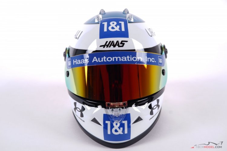 Mick Schumacher 2021 Spa Haas helmet, 1:2 Schuberth