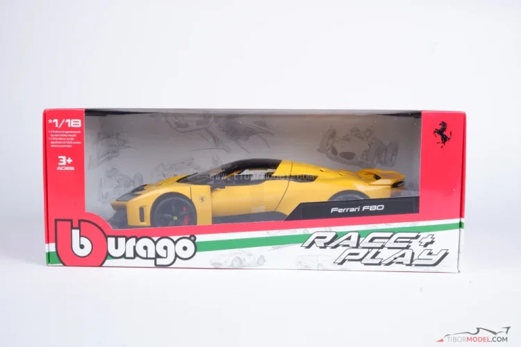 Ferrari F80 (2025) yellow, 1:18 Bburago