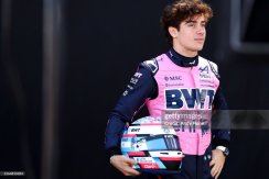Franco Colapinto 2026 mini helmet, Alpine, 1:2 Bell