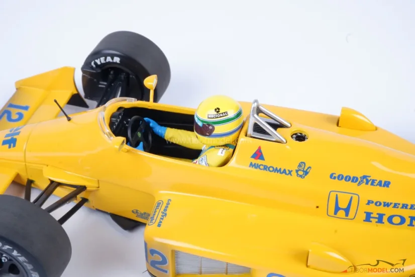 Lotus Honda 99T - Ayrton Senna (1987), 1st win at Monaco, dirty version, 1:18 Minichamps