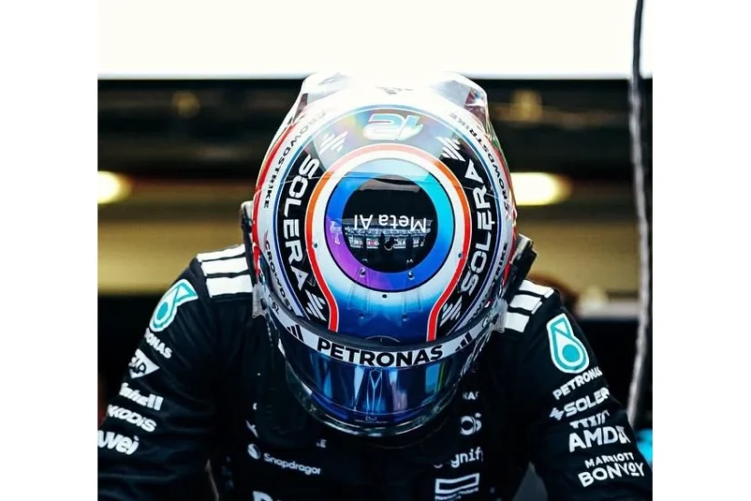 Kimi Antonelli 2025 VC USA mini prilba, Mercedes F1 Team, 1:5 Spark Kimi Antonelli 2025 VC USA mini prilba, Mercedes F1 Team, 1:5 Spark