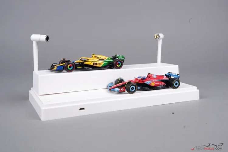 Vitrína LED bílá pro modely měřítka 1:24 a 1:43