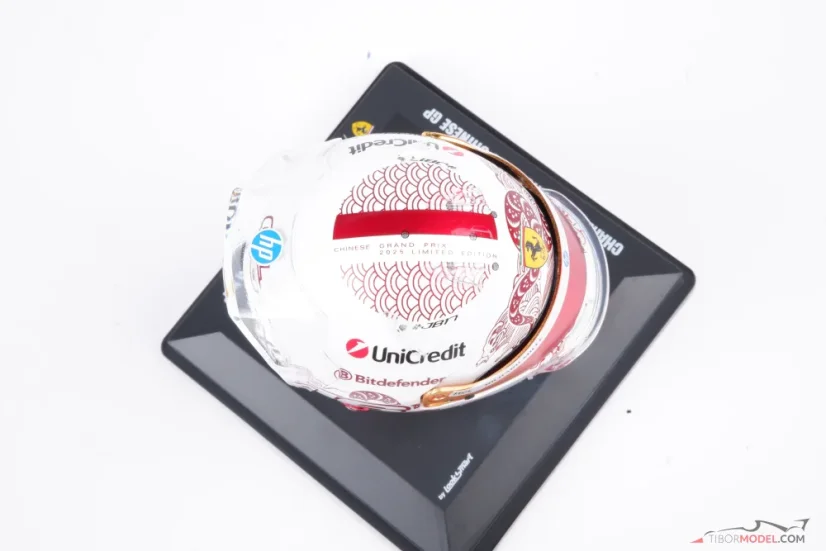 Charles Leclerc 2025 Chinese GP mini helmet, Ferrari, 1:5 Looksmart