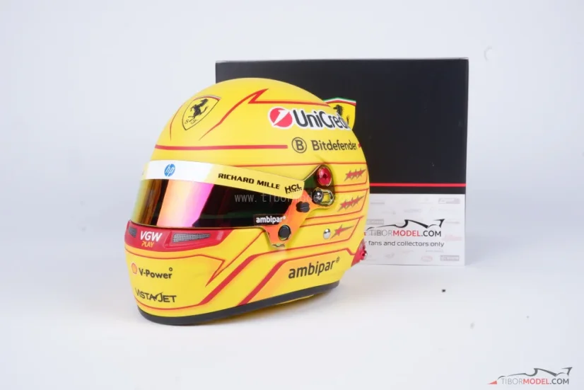 Lewis Hamilton 2025 Ferrari mini helmet, 1:2 Bell
