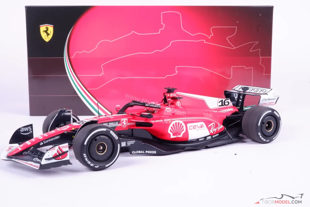Model car Ferrari SF-23 Leclerc 2023 Las Vegas, BBR