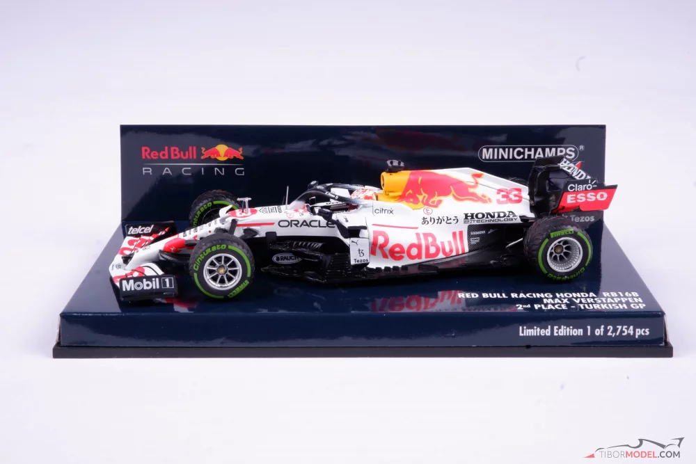 Model car Red Bull RB16b Verstappen 2021 white, 1:43 | Tibormodel.com