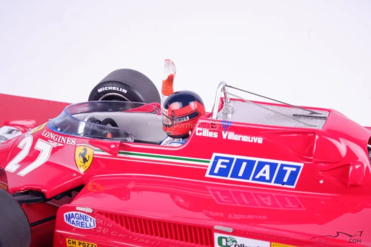 Ferrari 126 CK - Gilles Villeneuve (1981), Víťaz VC Monaka, s figúrkou pilota, 1:18 GP Replicas
