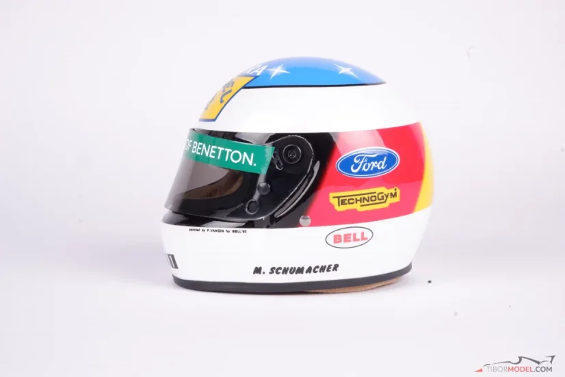 Michael Schumacher Camel Benetton 1992 prilba, VC Belgicka, 1:2 Bell