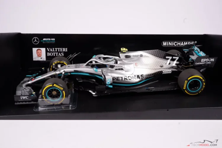 Model car Mercedes W10 Bottas 2019, 1:18 Minichamps | Tibormodel.com