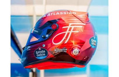 Carlos Sainz 2026 VC Veľkej Británie mini prilba, Williams, 1:5 Spark Carlos Sainz 2026 VC Veľkej Británie mini prilba, Williams, 1:5 Spark