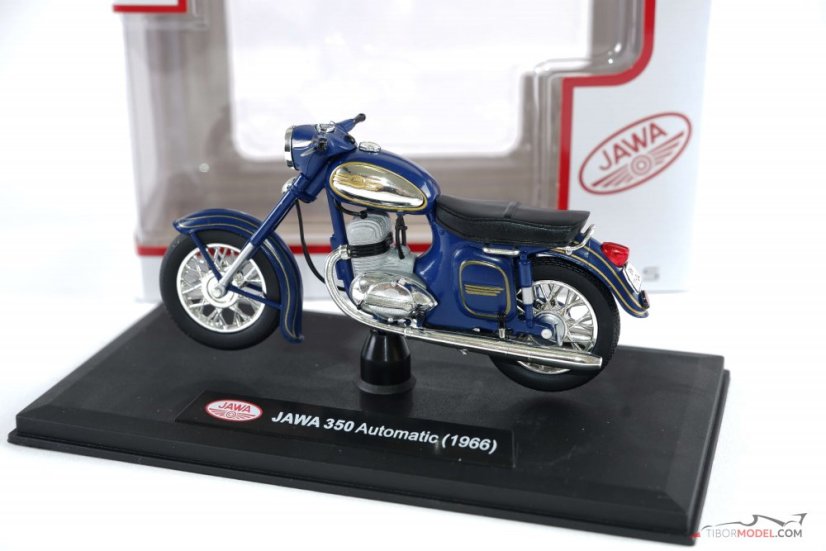 Jawa 350 Kývačka Automatic modrá (1966), 1:18 Abrex