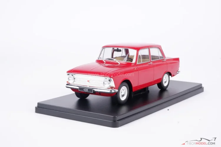 Moszkvics 408 piros, 1:24 Whitebox