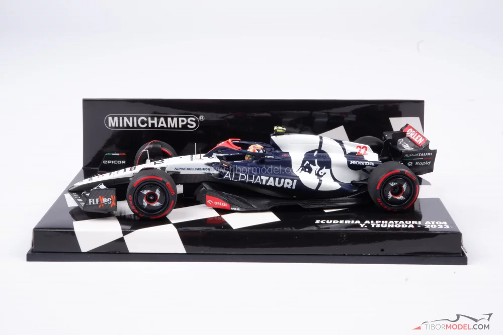 Model car AlphaTauri AT04 Tsunoda 2023, Minichamps | Tibormodel.com