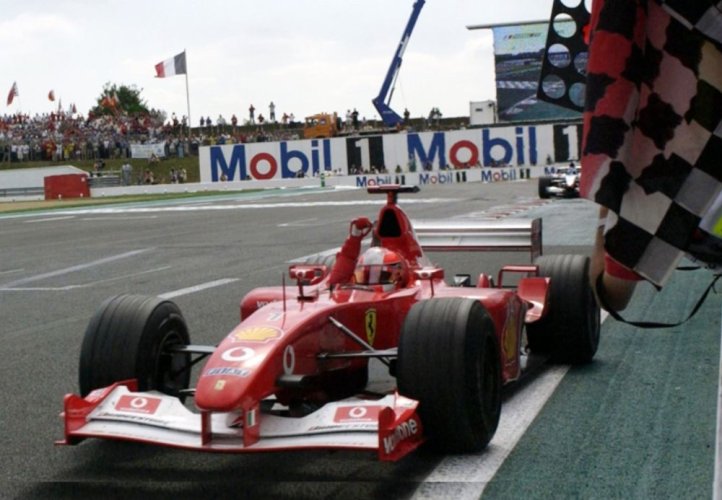 1/18 フェラーリ F2002 M.シューマッハ フランスGP 2002 Ferrari F2002 - 2002 Canadian Grand Prix – Amalgam Collection