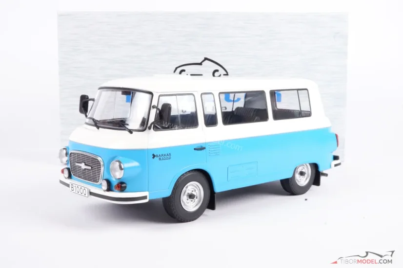 Barkas B 1000 minibus (1965) modrý, 1:18 MCG