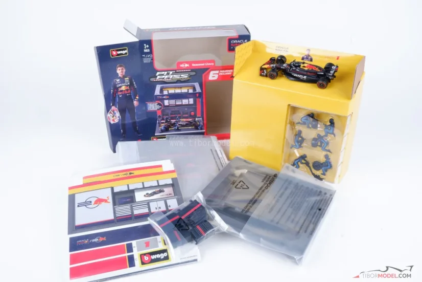 Pit Stop sada Red Bull RB20 Max Verstappen (2024), 1:43 BBurago