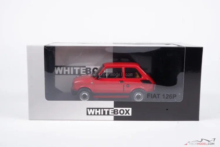 Fiat 126 P red, 1:24 Whitebox