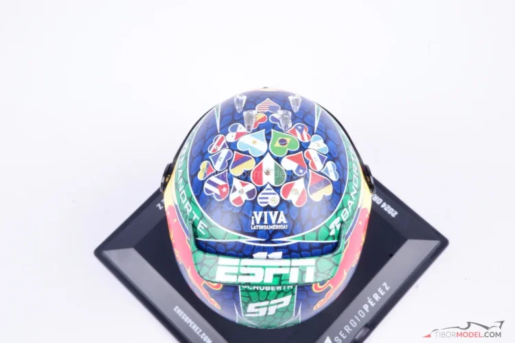 Sergio Perez 2024 VC Miami Red Bull přilba, 1:4 Schuberth