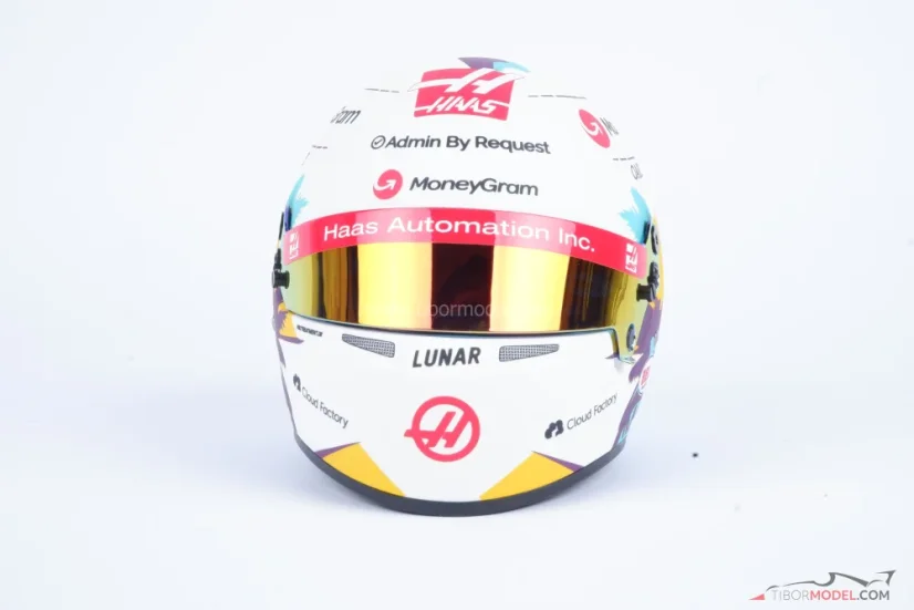 Kevin Magnussen 2024 Haas přilba, 1:2 Bell