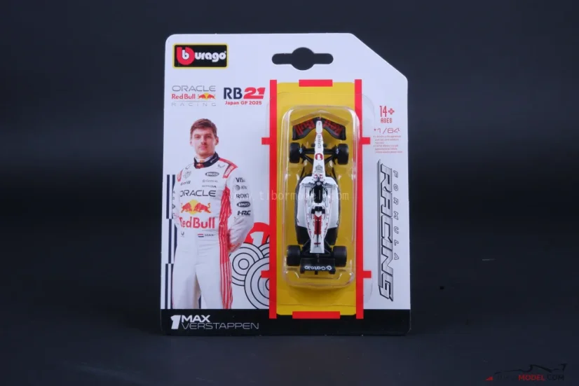 Red Bull RB21 - Max Verstappen (2025) VC Japonska, 1:64 BBurago